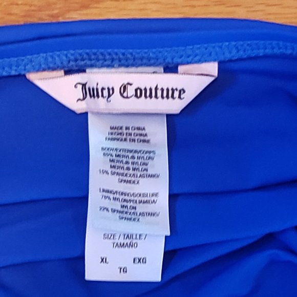 JUICY Couture BLUE Nautical Swim Bottoms Hearts XL - Picture 9 of 9